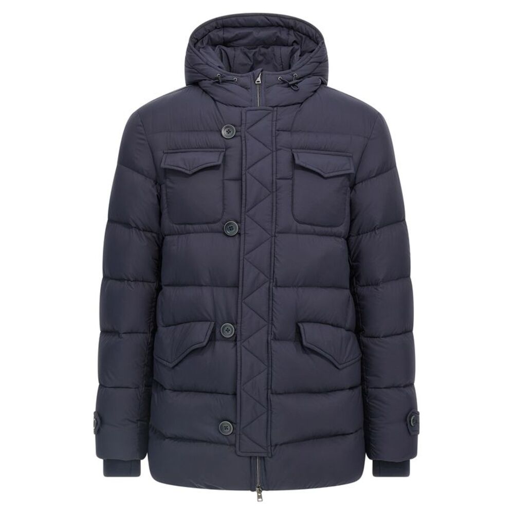 Herno Blue Polyamide Full-Length Men's Jacket
